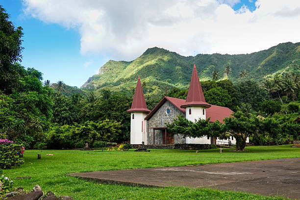 istock Catholic Church on Nuka Hiva, French Polynesia 2247734580