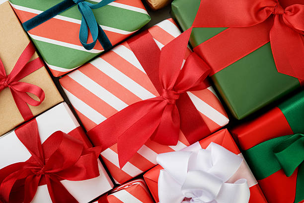 istock Many Christmas gift box with copy space for text, Christmas card design. Idea for Christmas advent calendar. Concept of preparation to tradition gift giving 2247738736