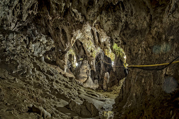 Interior of Polovragi cave, Gorj, Romania