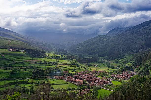 istock Picturesque Village in Lush Valleys 2247746626