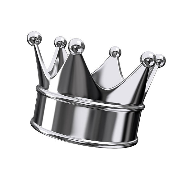 istock Royal silver crown isolated. Rich or win concept. 3d rendering 2247749805