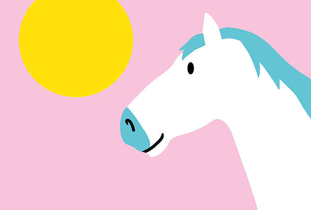 istock Cartoon Comic Confetti Colorful Background Horse New Year's Card 2247751069