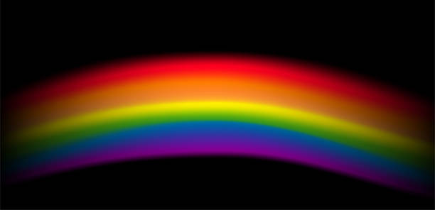 istock A vibrant, glowing arc of rainbow colors against a stark, suggesting a spectrum of light or a stylized representation of a natural phenomenon 2247753084