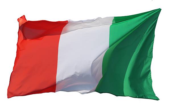 istock Italian flag waving isolated on white background 2247755868