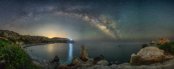 istock Aphrodite's Rocks at Petra tou Romiou at night with Milky Way 2247756613