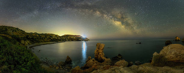 istock Aphrodite's Rocks at Petra tou Romiou at night with Milky Way 2247756616