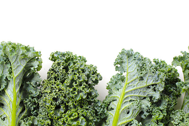 istock Curly kale leaves, Fresh green vegetables 2247756854
