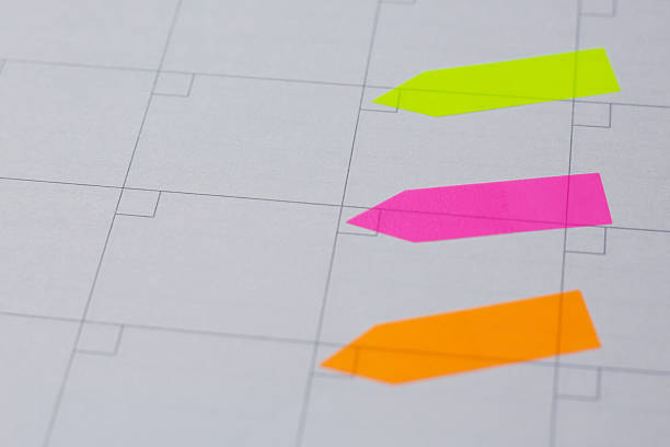 Plan your day, write down goals to be achieved closeup