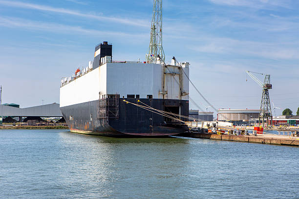 istock Port of Antwerp, shipyard and large cranes 2247758443