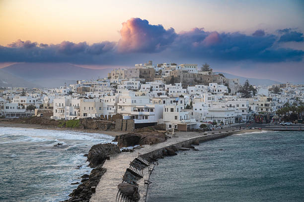 istock Coastal Pathway to Naxos Old Town at Sunrise 2247758721