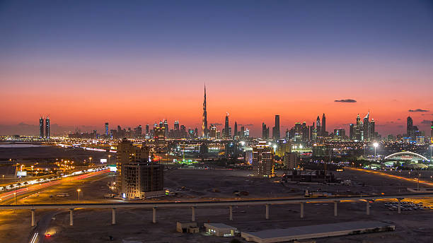 istock Skyline of Downtown Dubai day to night timelapse. 2247758787