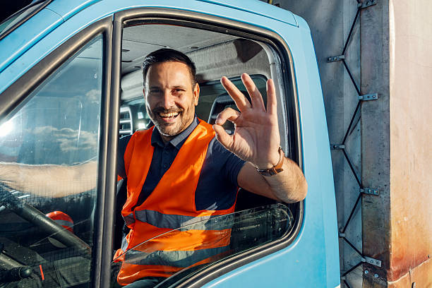 istock Happy truck driver making an ok gesture 2247764463