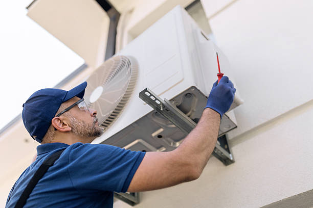 istock Repairman fixing AC outdoor unit. 2247764661