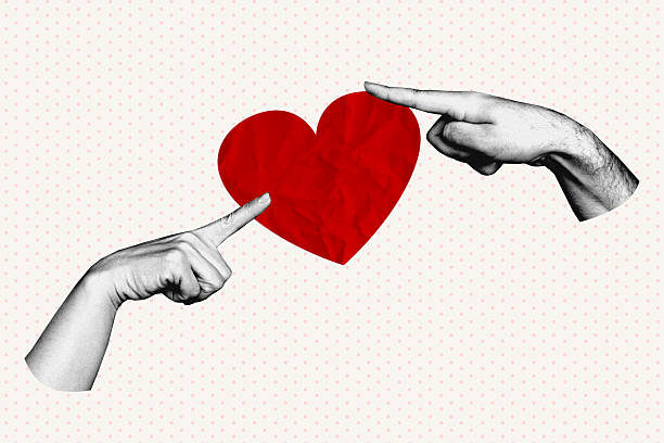 istock Image 3d trendy creative collage of human hand point like reaction notification popular blogger feedback subscribe text box media 2247767802