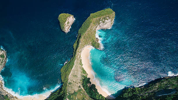 istock Drone View Bali Kelingking Beach Iconic T-Rex Cliff, Nusa Penida Coast 2247770014
