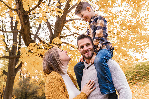 istock Family with boy having fun Outdoors In Autumn Landscape 2247777909