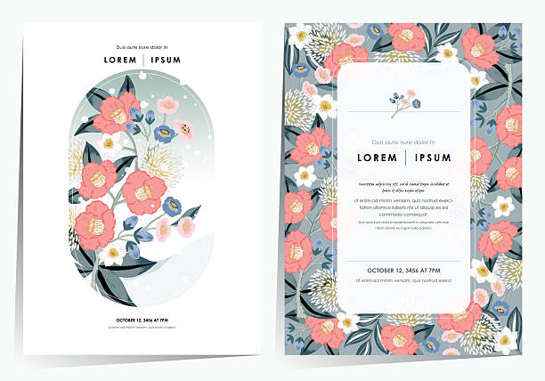 istock Vector Illustration Template Set of Winter Blooms Camellia, Plum Blossom, and Narcissus 2247780308