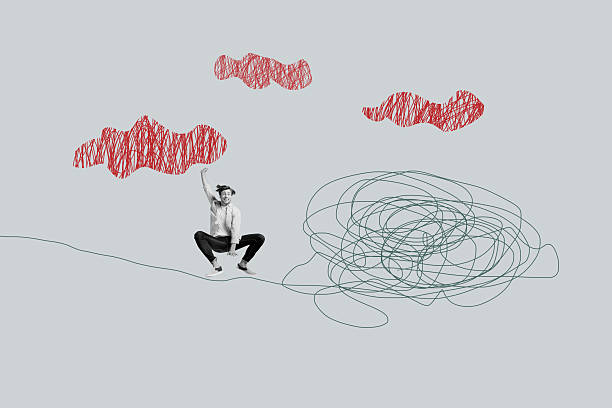 istock Whimsical collage with person on abstract doodle sketches entrepreneur imagination fun cartoon dance leisure rest emotion 2247782551