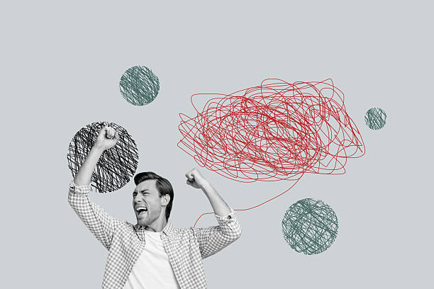 istock Whimsical collage with person on abstract doodle sketches entrepreneur imagination fun cartoon dance leisure rest emotion 2247782557