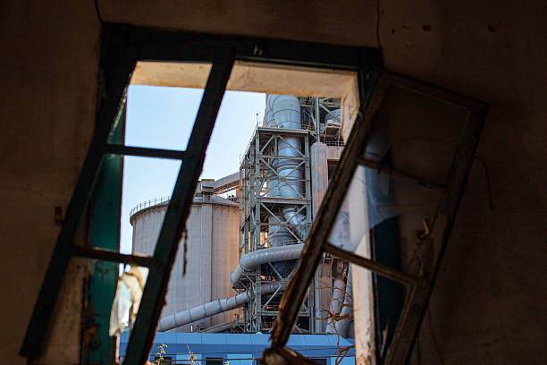 istock Concrete Factory Buildings in Industrial Environment 2247783345