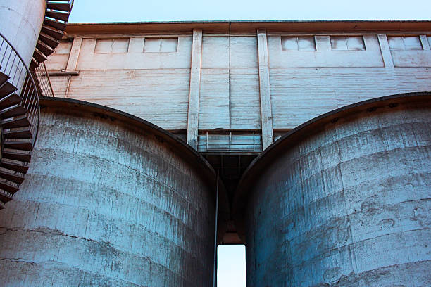 Heavy Industrial Landscape with Cement Machinery