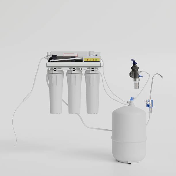 istock Wall-Mounted RO Water purification system with pressure tank – 3D render on white background 2247788761