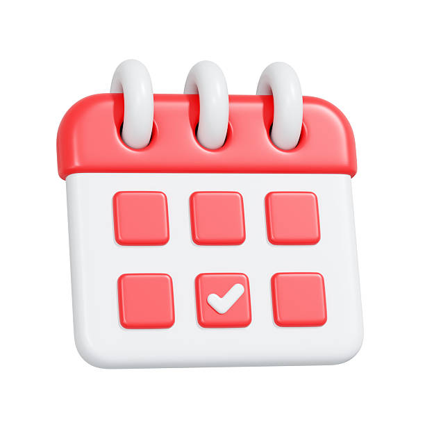 istock 3D red calendar icon with check mark isolated on white background 2247789357