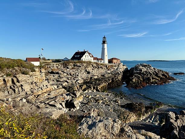 istock Portland Head Light in late afternoon surrounded by with dramatic waves and cliffs 2247791423
