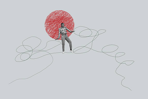 istock Whimsical collage with person on abstract doodle sketches entrepreneur imagination fun cartoon dance leisure rest emotion 2247795456