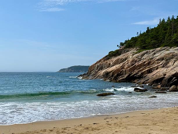 Sand beach, Acadia National Park, Maine, USA