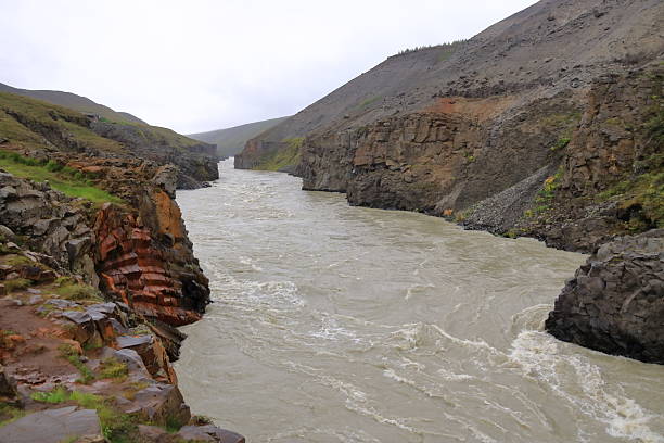 istock Studlagil Canyon in Iceland with glacial water and basalt columns 2247802256