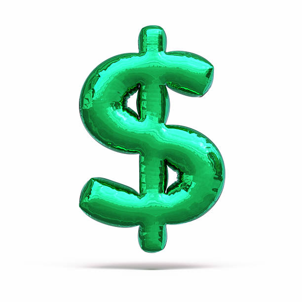 The threat to the dollar financial system. Inflated balloon with a dollar symbol and a needle in the hand.