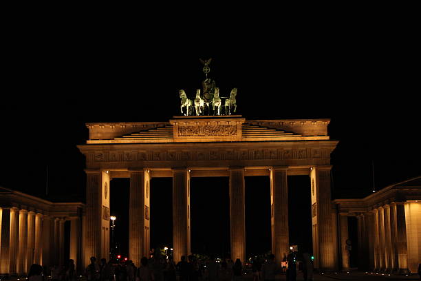 Symbol of Berlin and Germany, Brandenburg gate at night