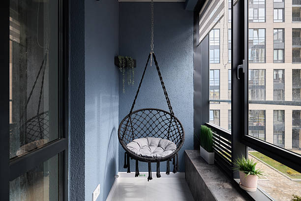 Contemporary balcony space featuring tranquil decor and scenic views