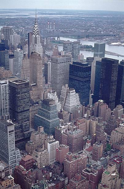 New York City, NY, USA, 1977. View of Midtown Manhattan looking north.