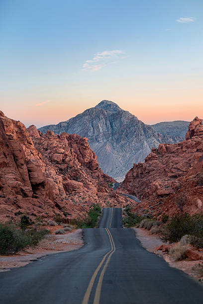 istock Sunset & blue hour over the red sandstone formations - Valley of Fire State Park - Nevada 2247830068