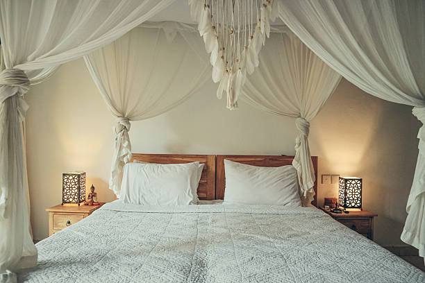 istock Traditional balinese cozy canopy bed 2247834368