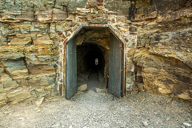 Rustic Door On The Eastern Side Of Ptarmigan Tunnel in Glacier