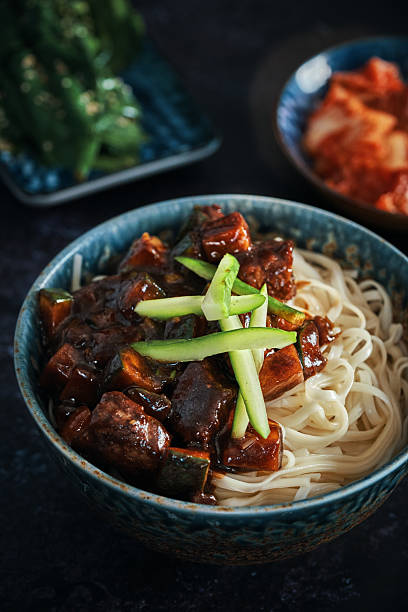 Jajangmyeon Korean Noodles in Black Bean Sauce