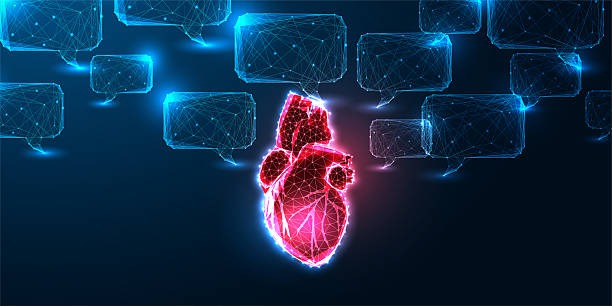 istock Futuristic digital heart and speech bubbles representing AI cardiology and emotional communication 2247846737