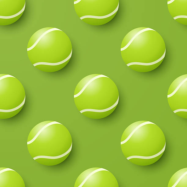 istock 3d Tennis Ball Seamless Pattern, Vector Illustration. Green Vector Background with 3d Tennis Balls. Repeat Tile for Sports Design, Tennis Ball Pattern for Textile, Packaging, Gift Wrap, Fabric 2247850165