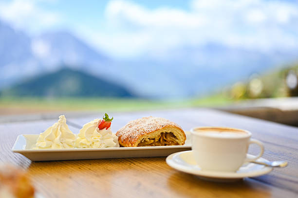 istock Apple strudel and cappuccino while relaxing in mountains 2247850247