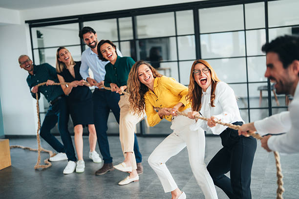 istock Office Team Tug-of-War Challenge 2247850491
