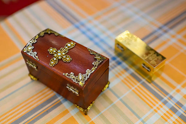 Old Treasure Chest (Isolated With Clipping Path Over White Background)
