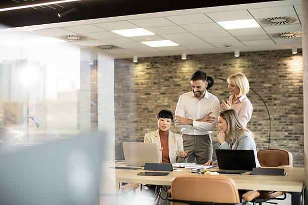 istock Team collaboration in a modern office space during a brainstorming session 2247856669