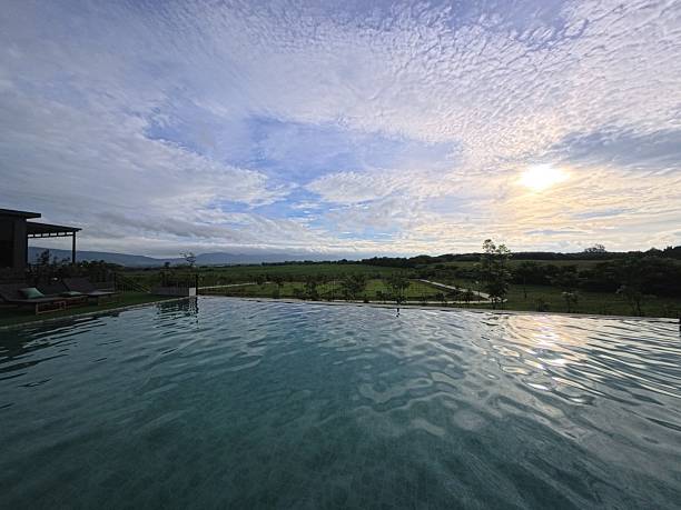 istock Sunrise over the Emerald Pool at the resort 2247859740
