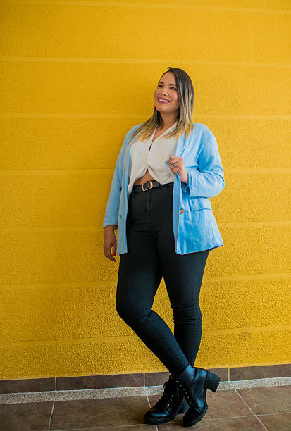 istock Confident businesswoman posing in light blue blazer 2247860783