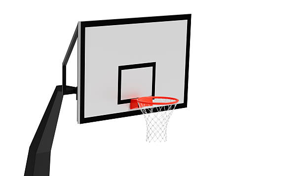 istock Basketball board with basket on a white background 2247861250
