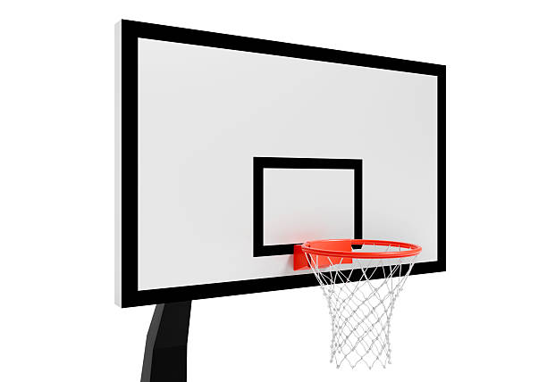 istock Basketball board with basket on a white background 2247861251