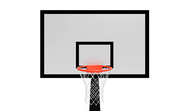 istock Basketball board with basket on a white background 2247861252